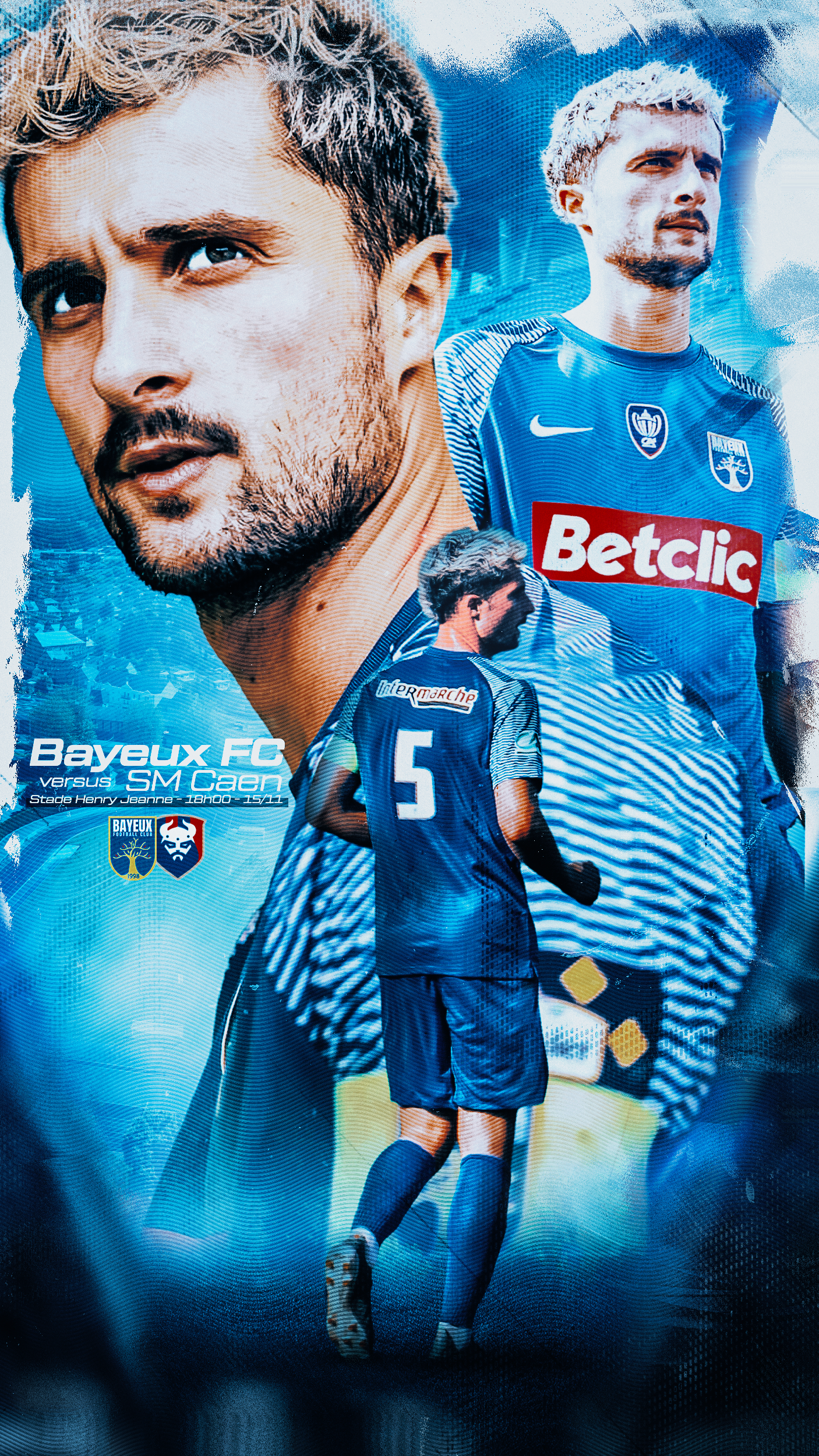 Création visuelle Bayeux vs SM Caen - identité club